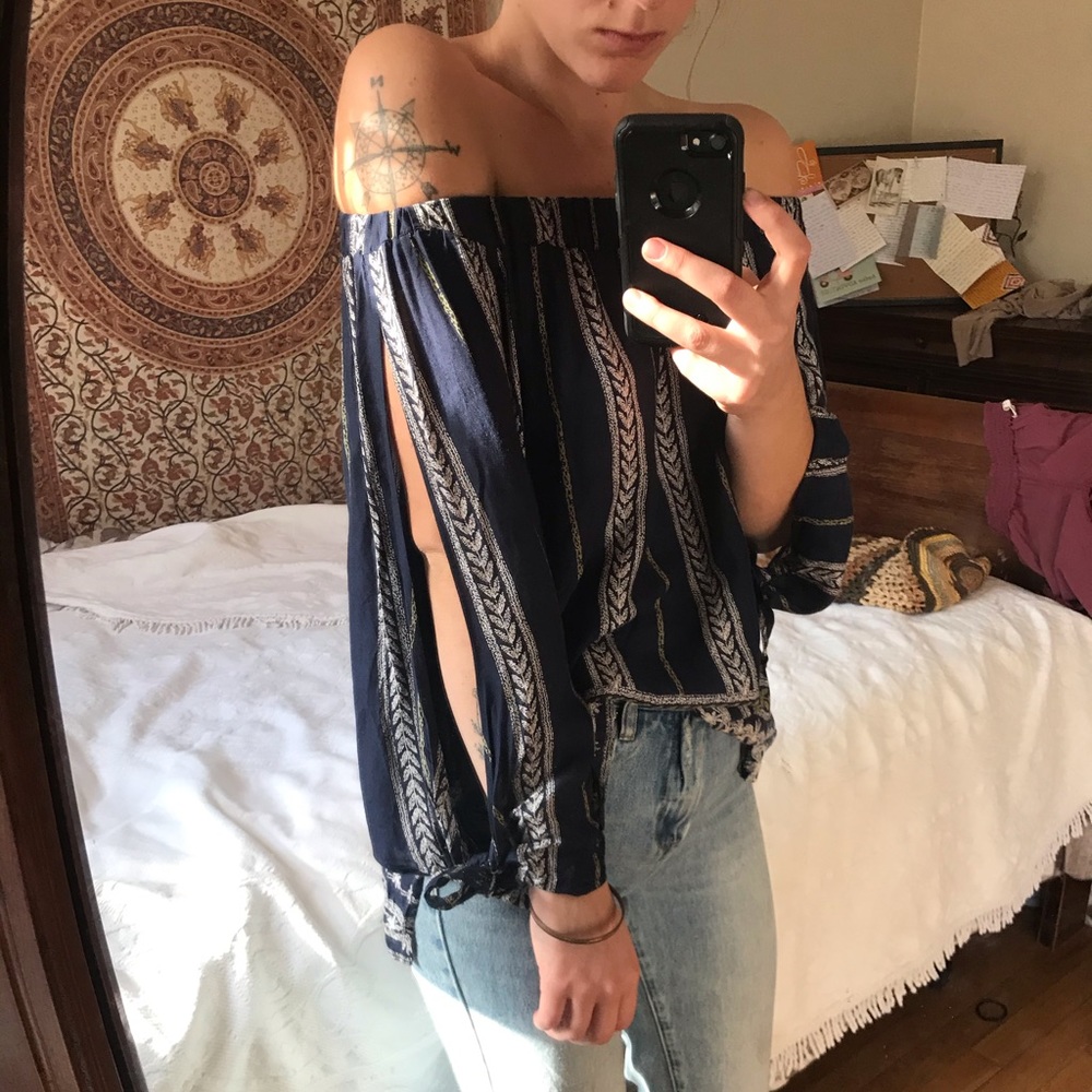 Off The Shoulder Boho Blouse